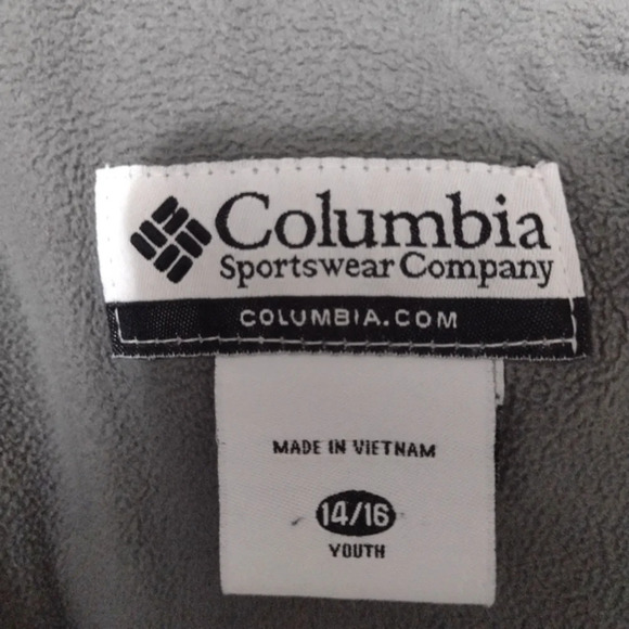 COLUMBIA Juniors Heavy Winter Fleece Lined Coat Size 14/16. Zipper pockets. - Picture 3 of 8